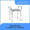 Medline Bath Bench Shower Seat with Padded Armrests, Ideal for