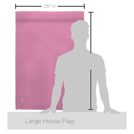 Americana Home & Garden HS140917-BO Pink Special Occasion Merchant Decorative Vertical, House Flag Set 28"x 40" w/Flagpole, Multi-Color