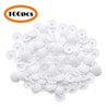 100 Pcs White Screw Cap Covers Assortment, Plastic Self-Tapping Caps