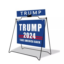 AD. Printing Materials Store 22" x 18"Black  A-Frame Folding Sign Holder Double-Sided Display (2UNITS)