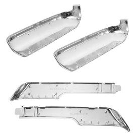 84468905 Tow Top+Side Clip-On Mirror Caps Chrome Sliver fits Silverado Sierra 2500HD 3500HD 2020 2021 2022 2023 2024 Lower+Upper Door Mirror Replaces 84468911