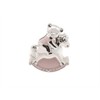 Christening Gift Silver Plated Pink Enamelled Rocking Horse With Teddy Money Box