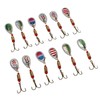 12Pcs Trout Lure Flashing Sequin Efficient Stainless Steel Bass Fishing