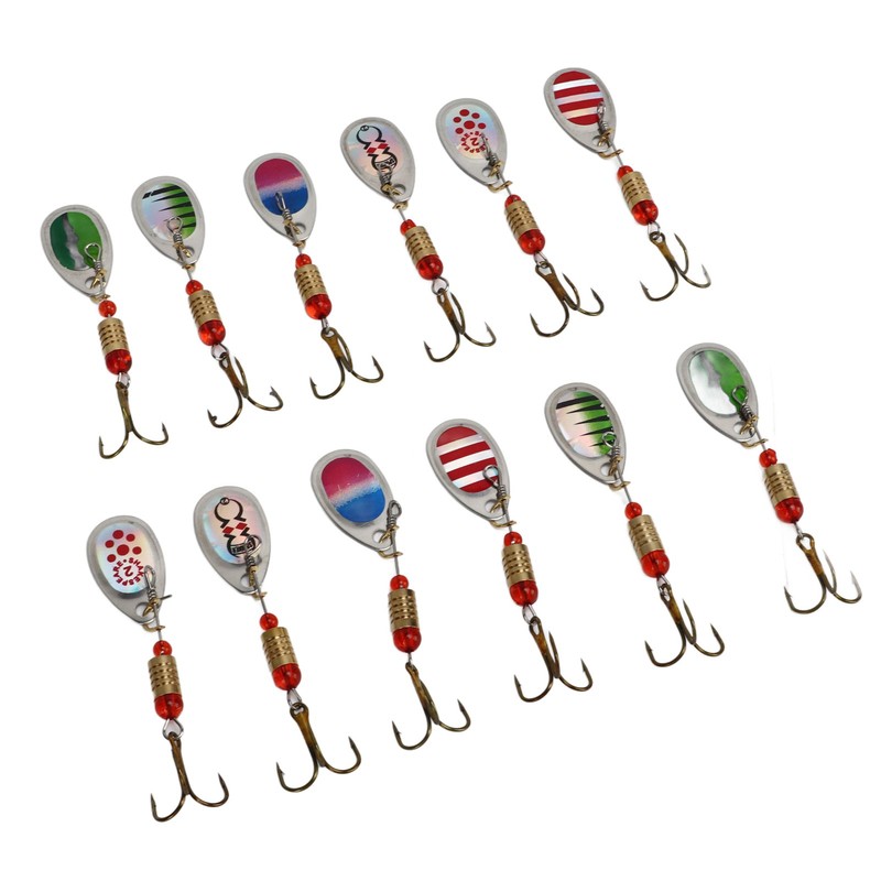 12Pcs Trout Lure Flashing Sequin Efficient Stainless Steel Bass Fishing