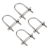 sourcing map Round U-Bolt 1.42"(36mm) Inner Width 83mm Length Steel