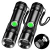 NAKCNM 2 Pack USB Rechargeable Flashlights Mini Handheld Pocket Super