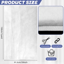 59 Inch Quilt Batting Polyester Batting for Upholstery Bonded Batting Upholstery Batting for Quilting Craft and Wearable Arts(1.5m x 2 Yards x 0.3 Inch)