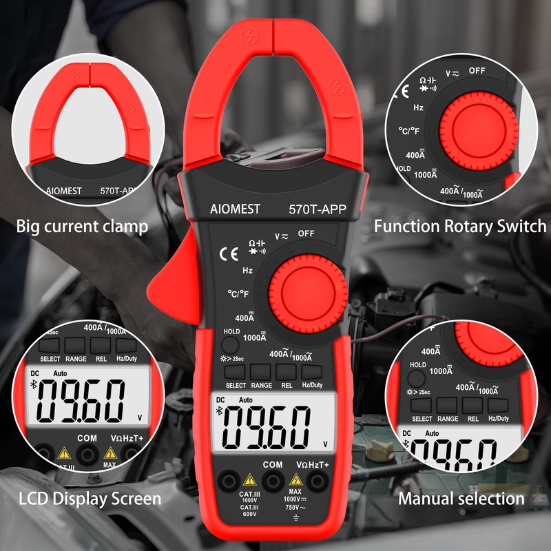 AI-US-570T-APP Medidor de abrazadera con APP