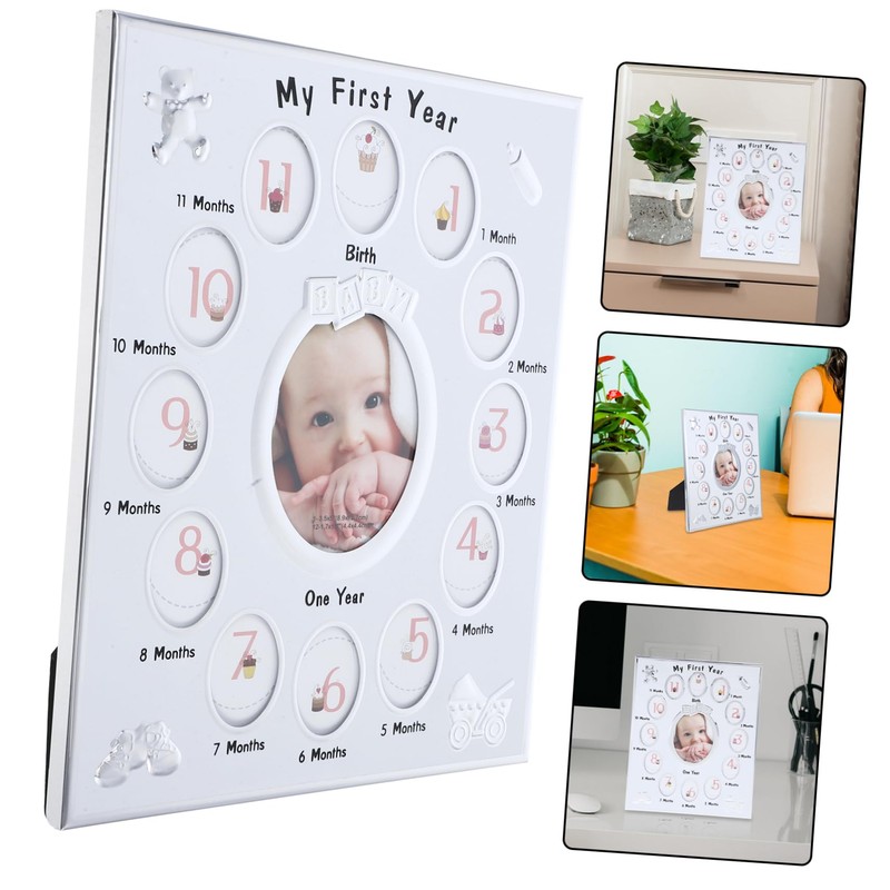 BIUDECO Birth Essentials 12 Months Photo Frame for Newborn Infant