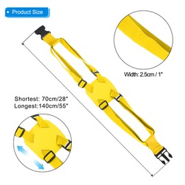 PATIKIL Luggage Straps Bag Bungee, High Elastic Suitcase Adjustable Belt Bag Bungee with Buckles for Baggage Handbag, Yellow