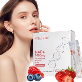 1000mg NAD+ Liquid Drink - Better Absorption w/Nicolinamide Riboside PQO - NAD+ Enhancer - Pure Anti Age - 1 Month Supply
