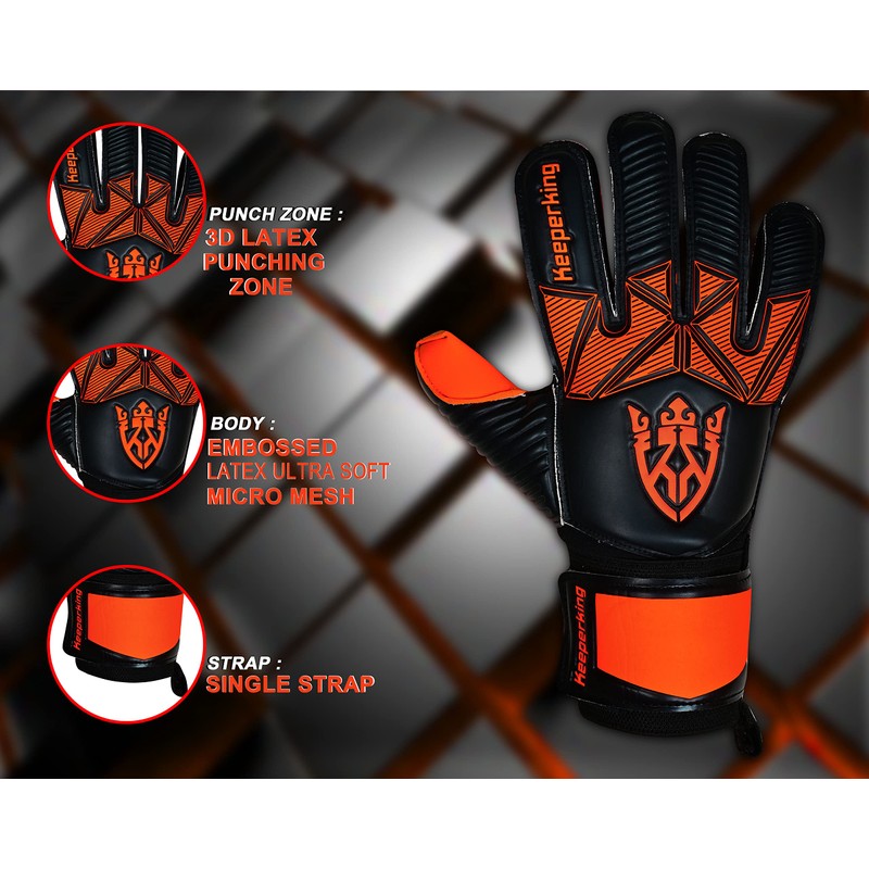 Keeperking Goalkeeper Gloves Children Youth Adults Football Gloves without Fingersave