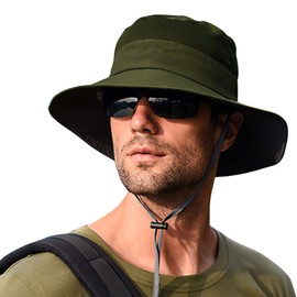 croch Sun Hat for Men and Women UV Protection Breathable Fishing Hat for Hiking, Camping,Travel, Fishing 60CM (Amry Green)