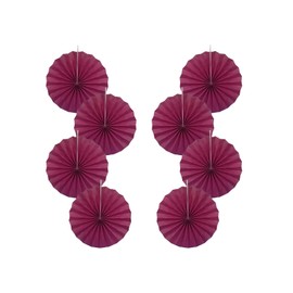 Red Party Decorations,Paper Decorations for Party,Girls Party Decorations Party Paper Fans Bulk 12in,Anniversary Decorations for Party 30 Color DIY Set （Wine Red）