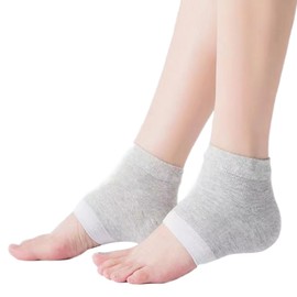 Standard color combination heel crack care half socks melange gray, 30g, 1 piece, 2 pieces / 스테디얼 배색 뒷꿈치 갈라짐 케어 반양말 멜란지그레이, 30g, 1개, 2개입