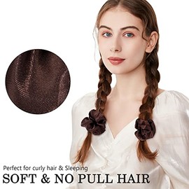 ADRIONE Coleteros Para El Cabello Para Mujeres Y Niñas, Paquete De 60, Coleteros De Seda Satinada Para El Cabello, Coleteros Para Dormir, Coleteros Pa