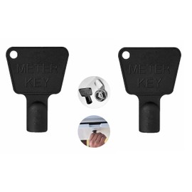 Karrma Ltd. - Gas Meter Box Key 2 Pack - Triangle Key - Electric Box Key - Utility Box Key - Used for Gas and Electric Meter Boxes (Black)
