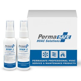 PermaSafe HVAC Solutions, Condensate Pan Cleaner & Shield Kit, HD Disinfectant Cleaner, Odor, Allergen, Mold and Mildew Eliminator, and Long-Term Antimicrobial Shield