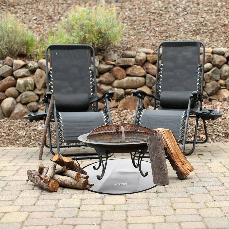 SAFE TECH Fire Pit Mat for Decking, 24″/60cm BBQ Fireproof
