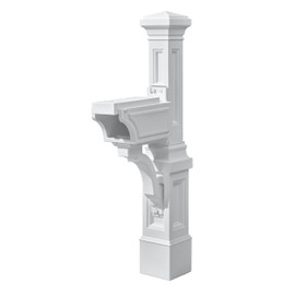 Step2 Atherton Mail Post - Durable Mail Post with Classic Style - Classic White