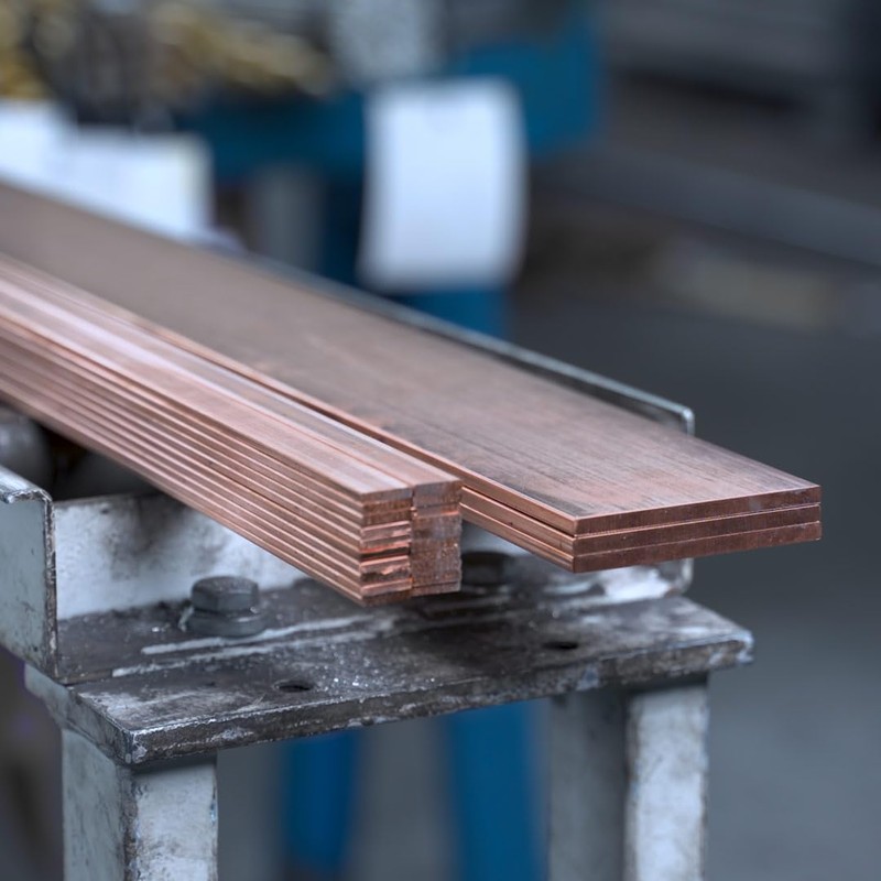 thyssenkrupp Copper Rod 10 x 3 mm in 2000 mm