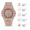 Gold-Tone Crystal-Style Watch for Men – Quartz Date Timepiece for