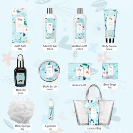 Valentines Day Gifts for Women - XXXL Bag Spa Gift Set, Luxury Bath and Body Gift Bag Set for Women, Spa Kit Gift, Mothers Day Gift for Mom, Birthday, Christmas Gifts, Spa Bath Gift Set for Holiday