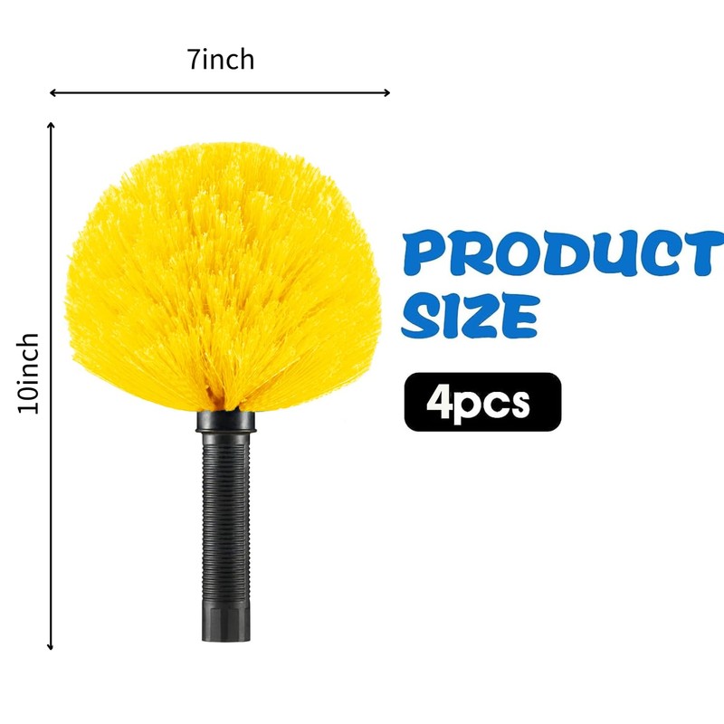 4 Pack Screw on Webster Cobweb Duster Head for Pole,Spider