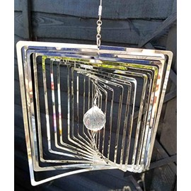 Stainless Steel Wind Spinner - 3D Mobile - Square Spinner