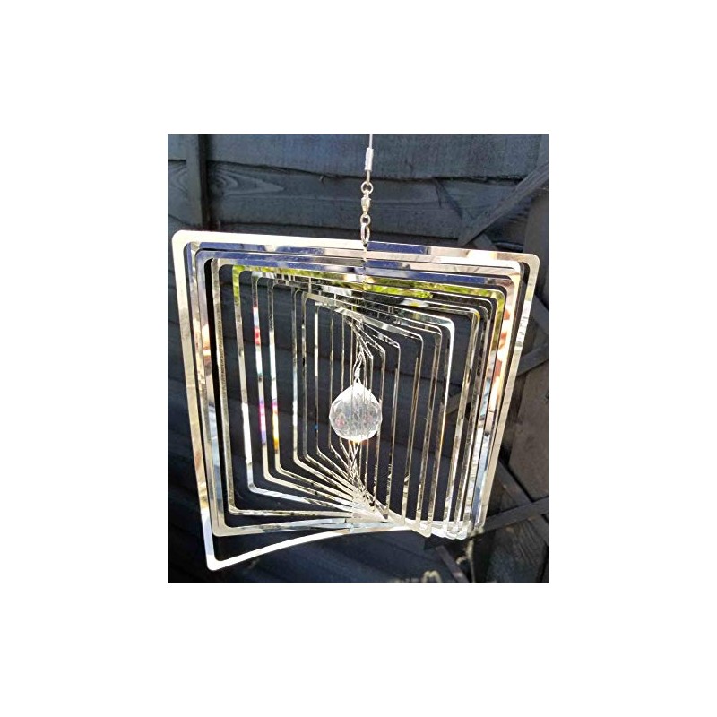 Stainless Steel Wind Spinner - 3D Mobile - Square Spinner