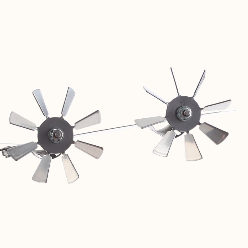 Aircraft Wind Sculpture Wind Powered Rotate Stainless Steel Airplane Windmill