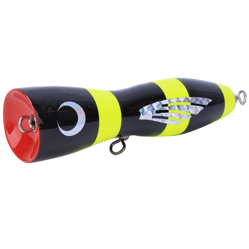 Wooden Large Artificial Popper Fish Lure Topwater Simulation Bait Sea