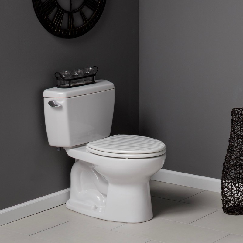Mayfair Sculptured Rainfall Slow Close Toilet Seat, Easy Clean Hinges