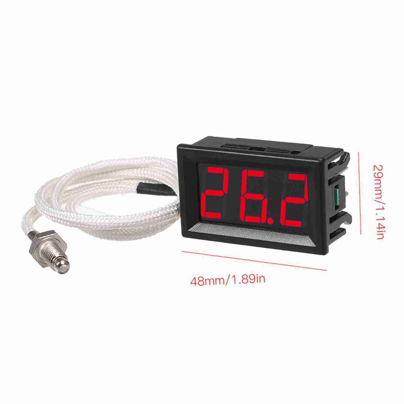 XH-B310 Industrial Digital Thermometer 12V Temperature Meter K-type M6 Thermocouple