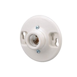 EATON Wiring 604-SP 660-Watt 250-volt Medium Base Ceiling Receptacle Lamp Holder, Porcelain, White