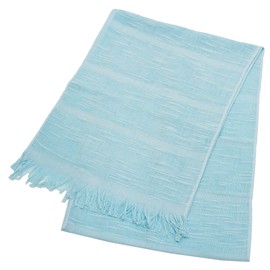 WKG UV Protection Cotton Scarf, Made in Senshu, Made in Japan, Approx. 11.4 x 63.0 inches (29 x 160 cm), Long Type, UV Stole, Peach Yellow, Saxophone, Purple, Beige, Sakura, Muscat, Milky, saxon blue