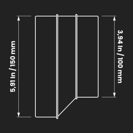 Repa Market 6" to 4" Duct Reducer Round Reducer Duct Fitting Pipe Increaser Reducer PVC DWV (Drain, Waste and Vent) Reducing Coupling