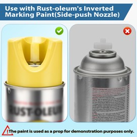 Marking Wand for Spray Paint, Industrial Wheeled Marking Stick for Line Paint Stripe Ground, Side Push Marking Paint Wand for Sport Field Utility Marking Applicator, Work with Inverted Marking Paint