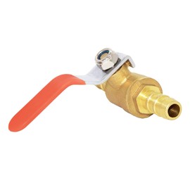 Joywayus 3/8" Ball Valve Brass Barb x Barb Fitting 2 Way Union Brass Shut Off Valve Fitting (Pack of 2)