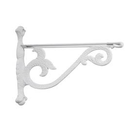 khtumeware 4 Pack Heavy Duty Hammered White Shelf Brackets 6 Inch Wall Mounted Shelf Brackets Decorative Metal Wall Floating Rack Shelving Brackets