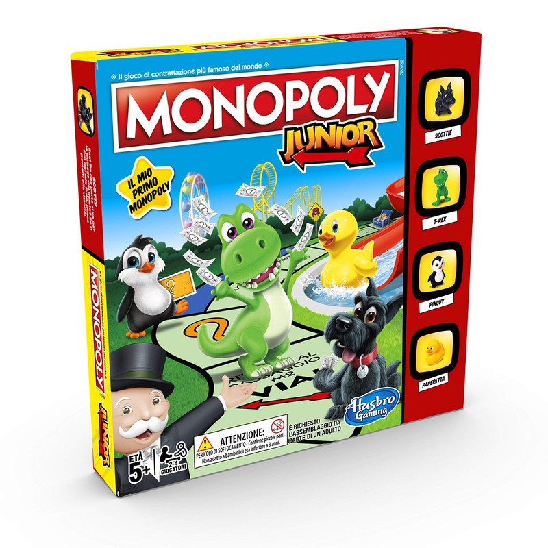 Hasbro Gaming Monopoly Junior Children's Edition, Italian version
