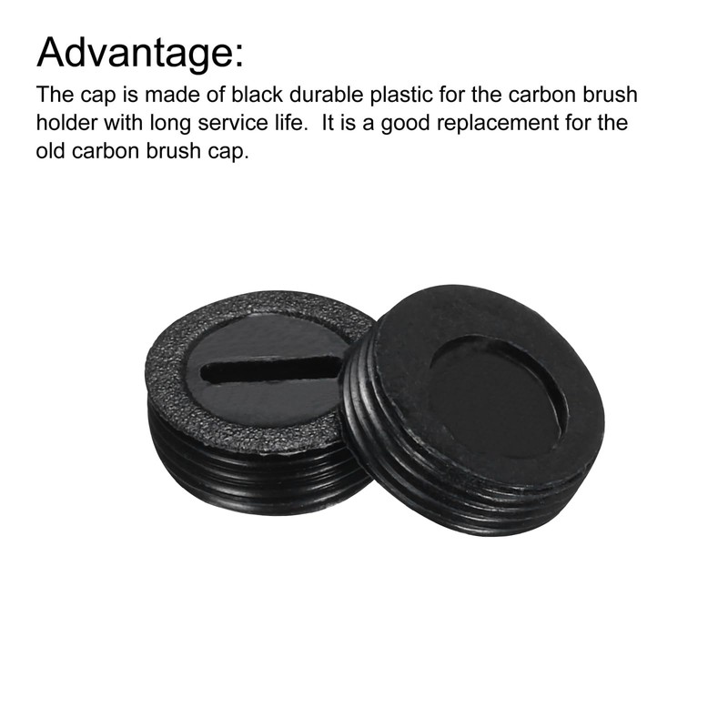 sourcing map Carbon Brush Holder Cap Motor Electric Brush Plastic