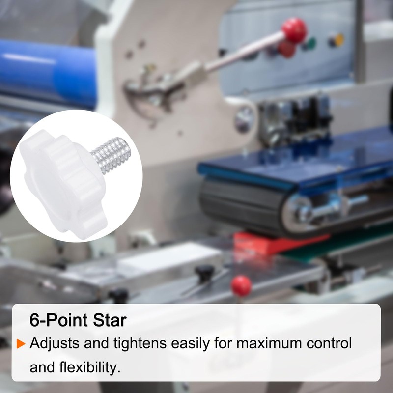 HARFINGTON 10pcs Star Knobs M6 x 10mm Male Thread 25mm