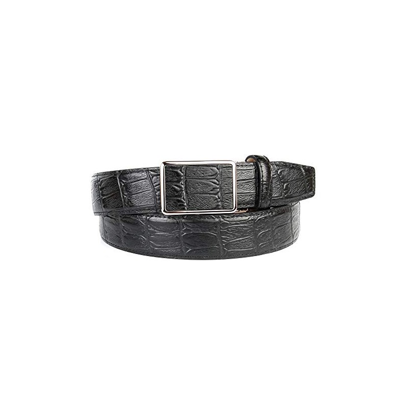 Anthoni Crown Men's Automatic Leather Belt, black