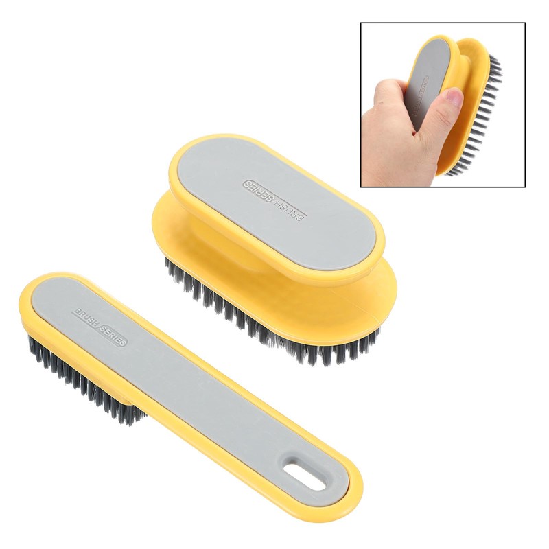 PATIKIL Laundry Shoe Scrub Brush Cleaning Brush with Handle Ginger