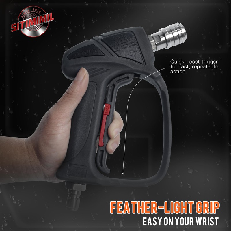 SITIMIMIL® Short Pressure Washer Gun Swivel Pro, Tangle-Free, Power Washer