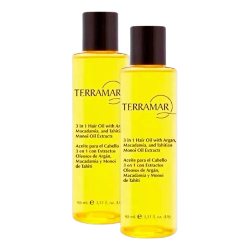 Aceite Terramar Argán 3 en 1 Cabello Pack 2x98mL Protege