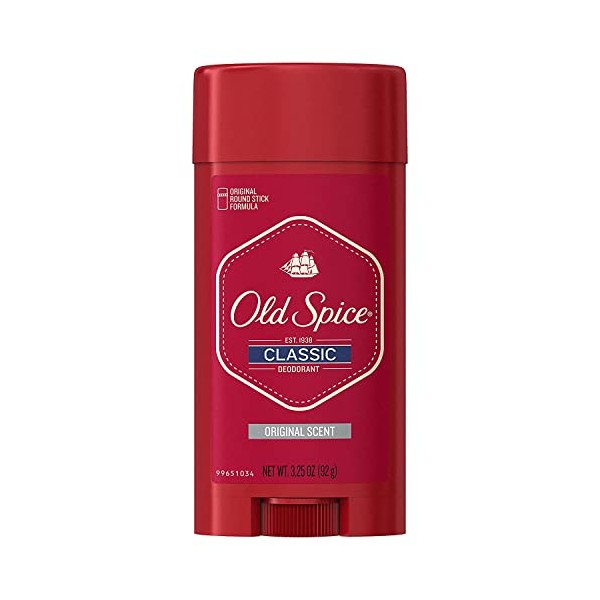 Old Spice Classic Deodorant Stick, Original 3.25 oz (Pack of 4)