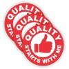 Unbranded/Generic (3) Quality Starts With Me Hard Hat Stickers | Helmet Decals Safety Labels Plant