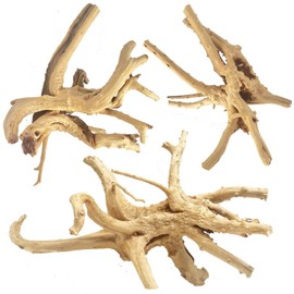 Jorewood Natural Large Spiderwood Driftwood for Aquarium Decor Rptile Fish Tank Decoration Assort Branch 7-11'' 3 Pcs